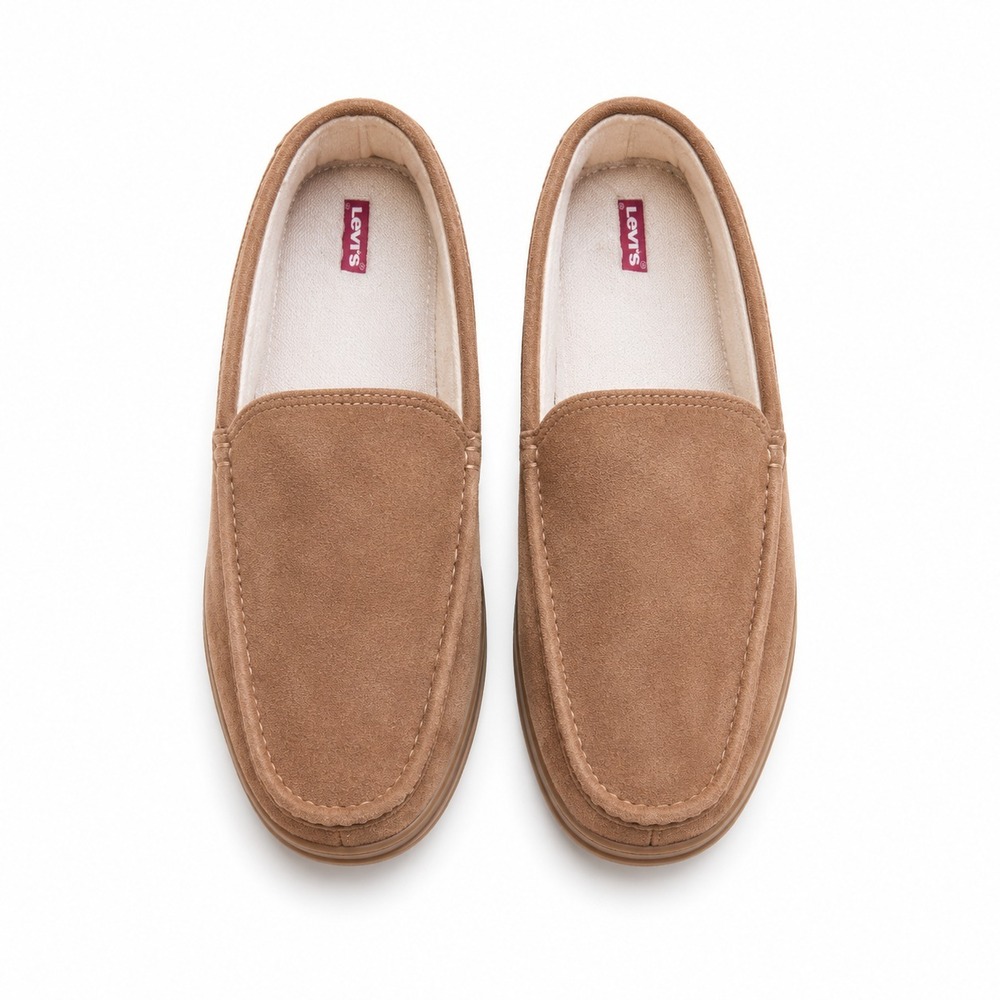 LEVI'S Slippers Mens Size XXL 13 Tan Slip On Sherpa Plush Lined Memory Foam